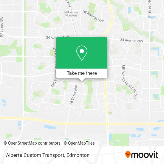 Alberta Custom Transport map
