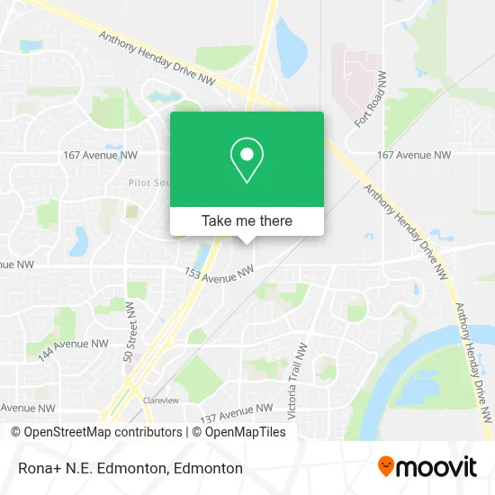 Rona+ N.E. Edmonton map
