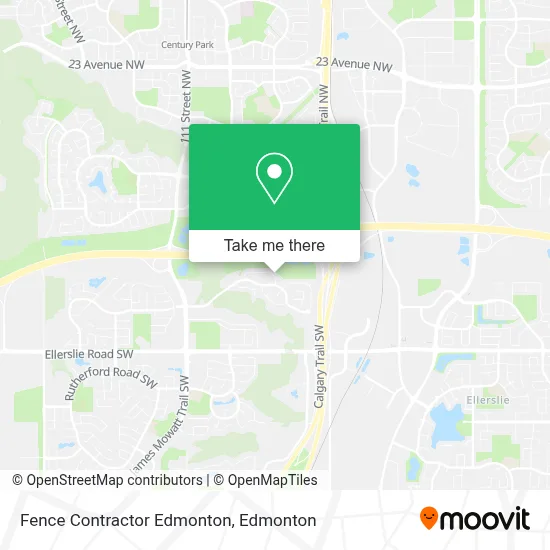 Fence Contractor Edmonton map