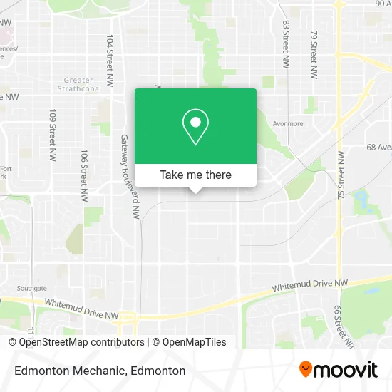 Edmonton Mechanic map