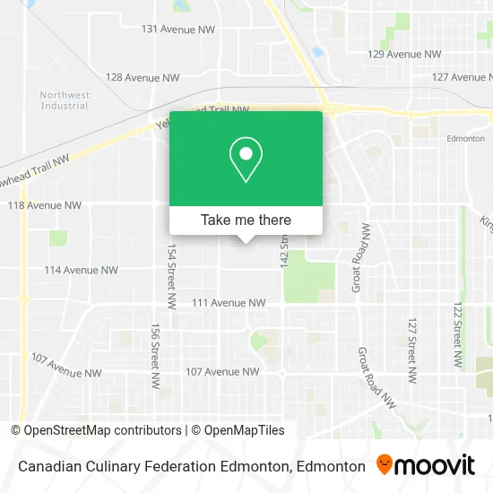 Canadian Culinary Federation Edmonton map