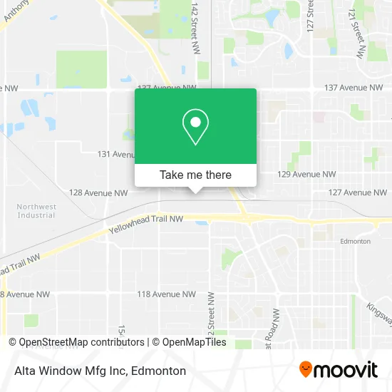 Alta Window Mfg Inc map