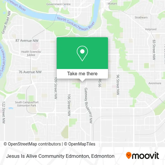 Jesus Is Alive Community Edmonton map