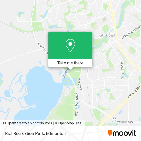 Riel Recreation Park map