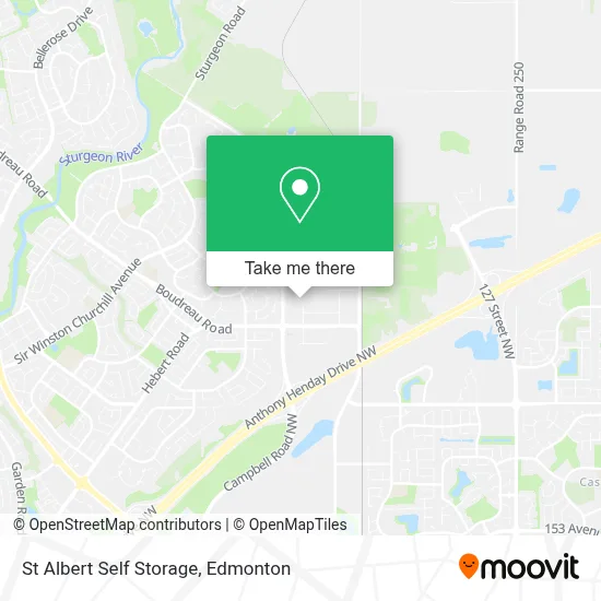 St Albert Self Storage map