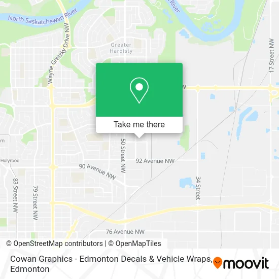 Cowan Graphics - Edmonton Decals & Vehicle Wraps map
