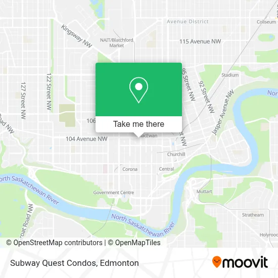Subway Quest Condos map