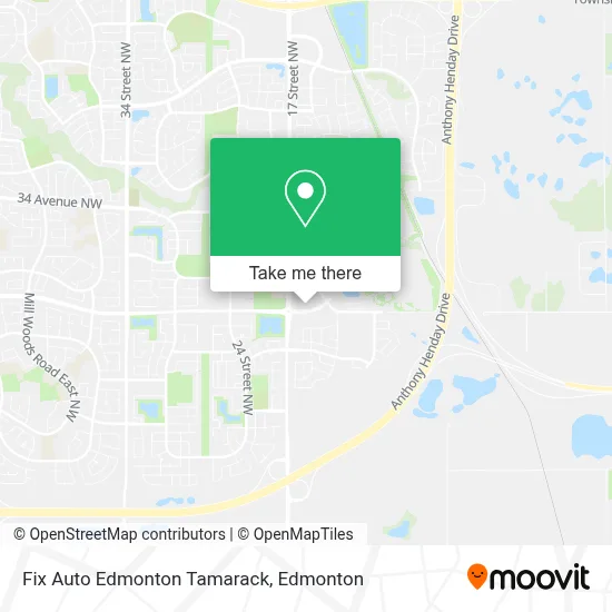 Fix Auto Edmonton Tamarack map