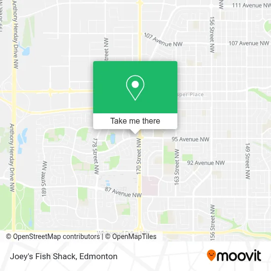 Joey's Fish Shack map