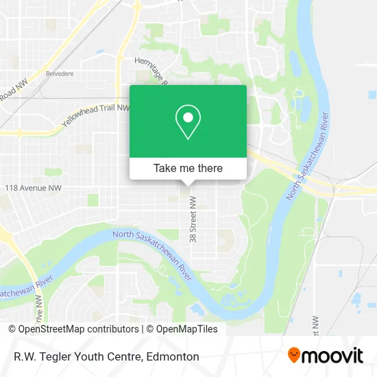 R.W. Tegler Youth Centre map
