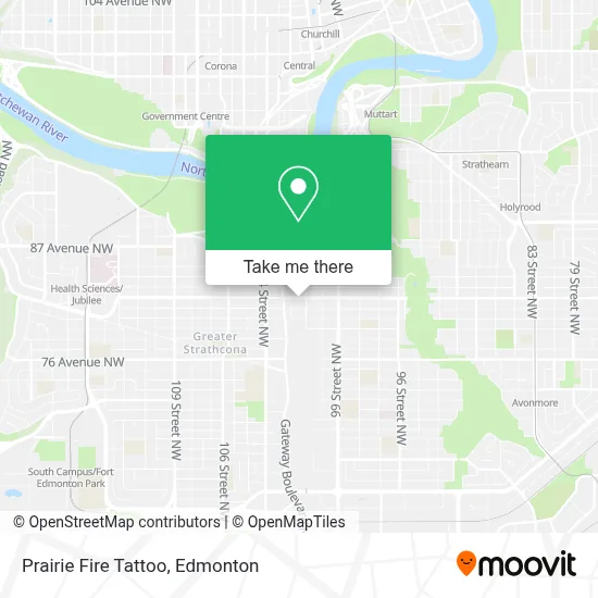 Prairie Fire Tattoo map