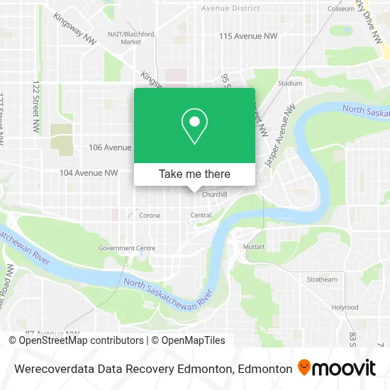 Werecoverdata Data Recovery Edmonton map