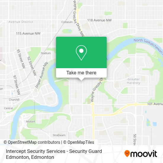 Intercept Security Services - Security Guard Edmonton map
