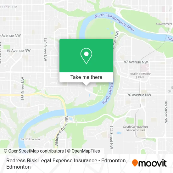 Redress Risk Legal Expense Insurance - Edmonton map