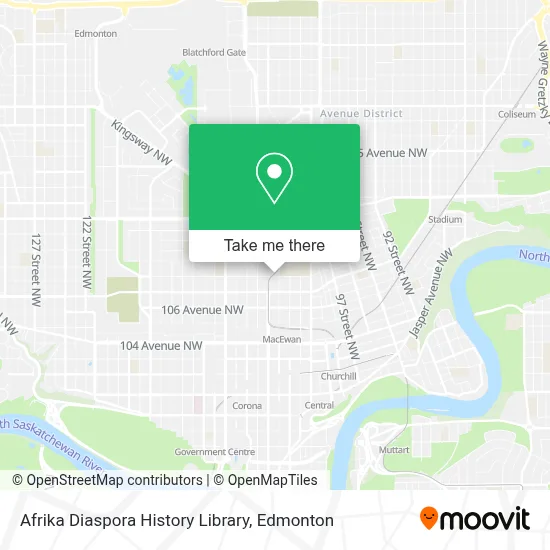 Afrika Diaspora History Library map