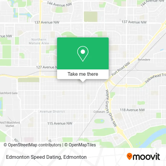 Edmonton Speed Dating map