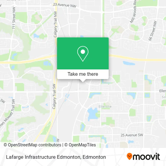 Lafarge Infrastructure Edmonton map