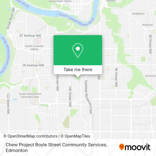 Chew Project Boyle Street Community Services map