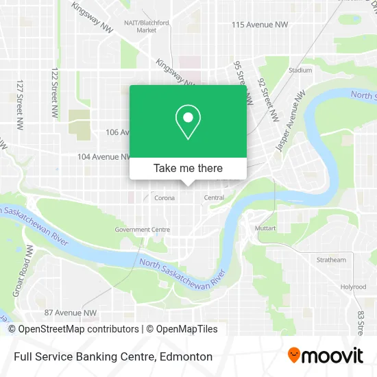 Full Service Banking Centre map