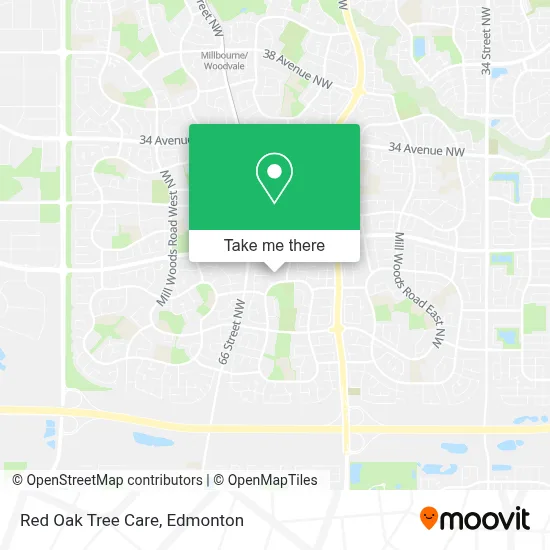 Red Oak Tree Care map