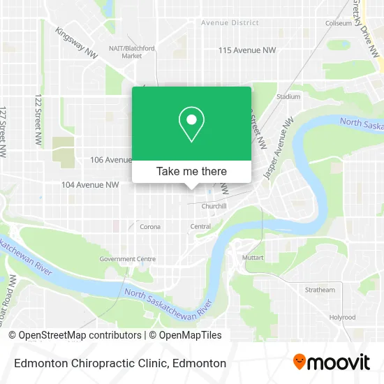Edmonton Chiropractic Clinic map