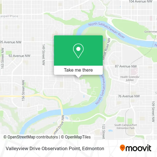 Valleyview Drive Observation Point map