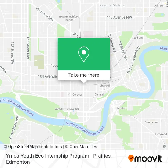 Ymca Youth Eco Internship Program - Prairies map