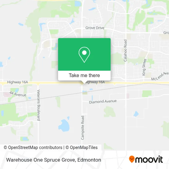 Warehouse One Spruce Grove map