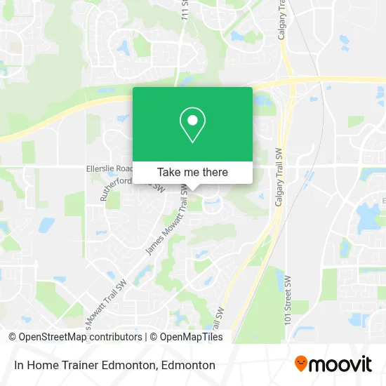 In Home Trainer Edmonton map