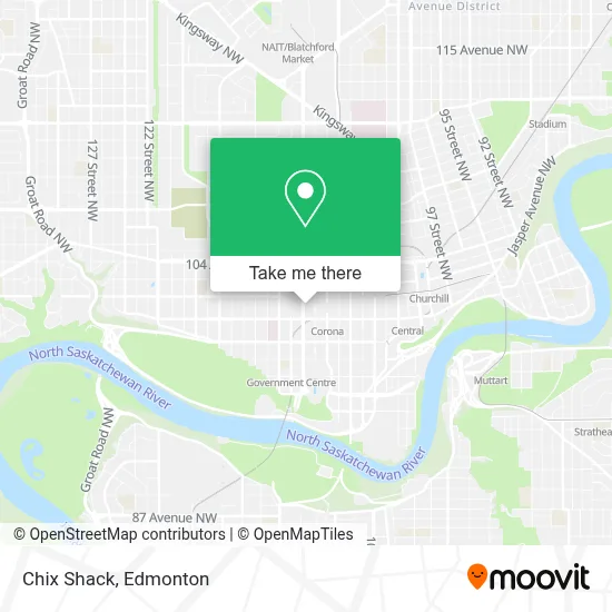 Chix Shack map