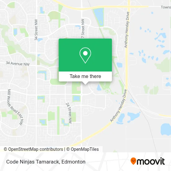 Code Ninjas Tamarack map