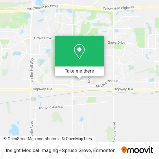 Insight Medical Imaging - Spruce Grove map
