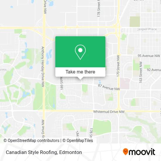 Canadian Style Roofing map