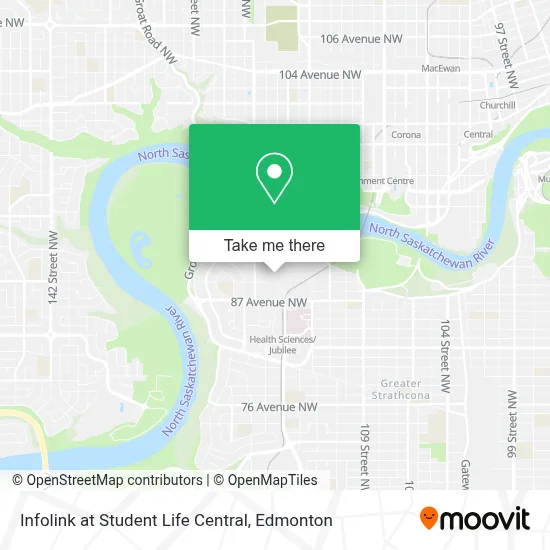 Infolink at Student Life Central map