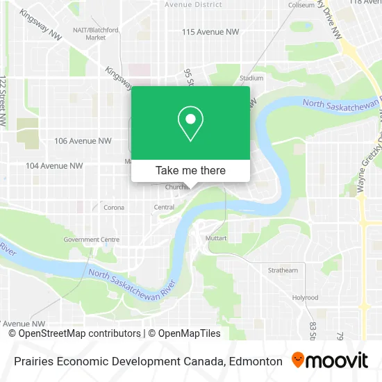 Prairies Economic Development Canada map