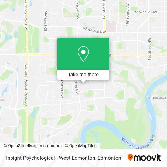 Insight Psychological - West Edmonton map