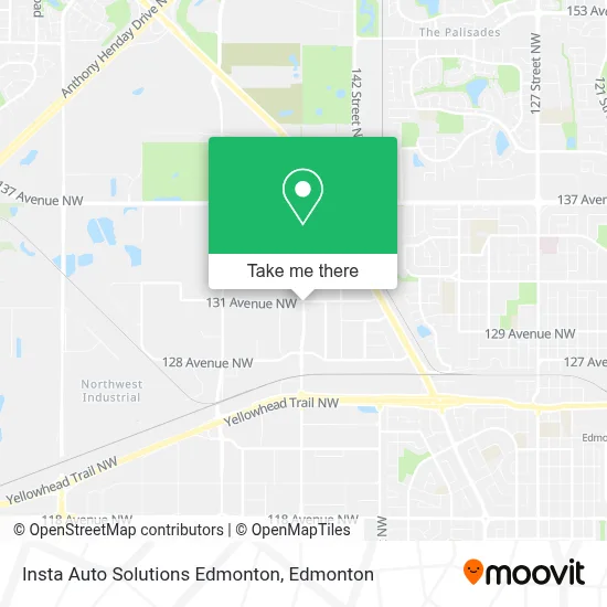 Insta Auto Solutions Edmonton map