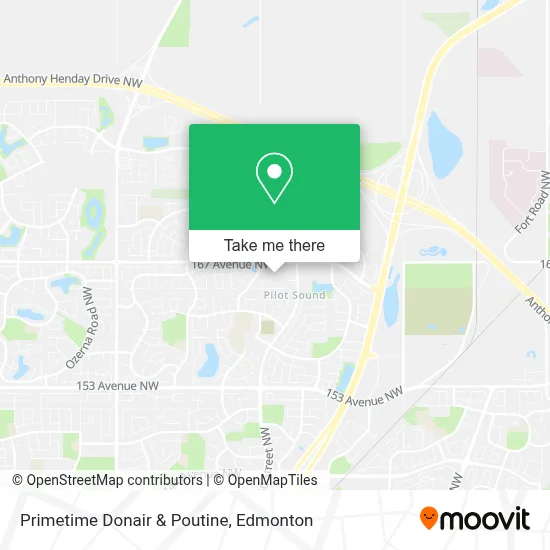 Primetime Donair & Poutine map