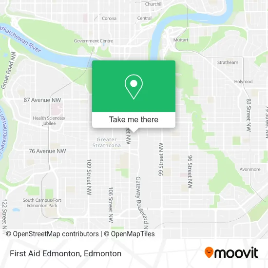 First Aid Edmonton map