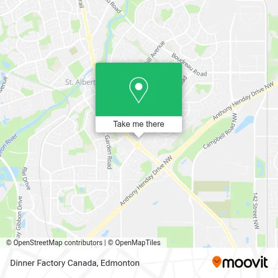 Dinner Factory Canada map