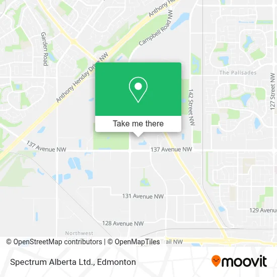 Spectrum Alberta Ltd. map