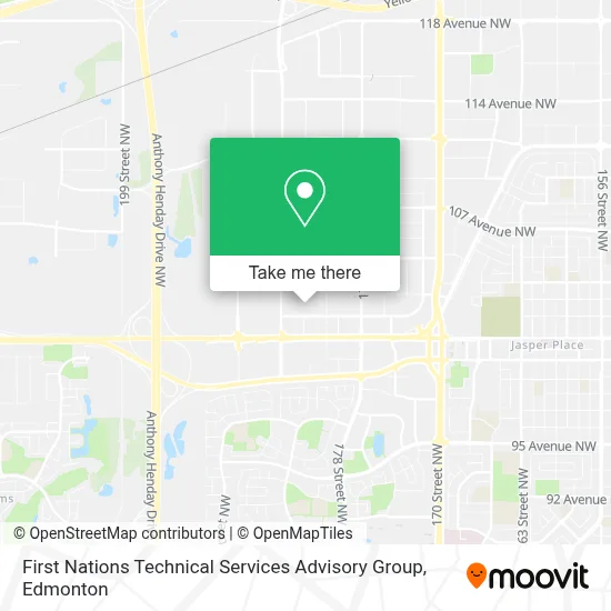 First Nations Technical Services Advisory Group map