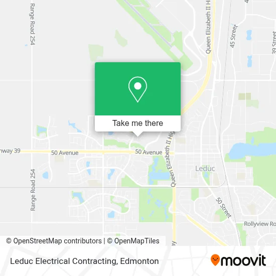 Leduc Electrical Contracting map