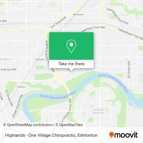 Highlands - One Village Chiropractic map