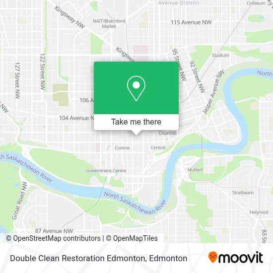 Double Clean Restoration Edmonton map