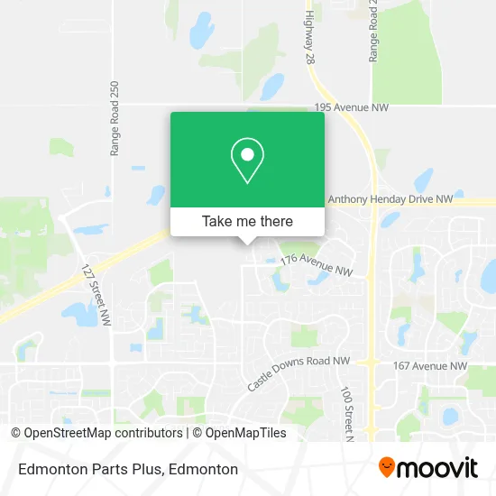 Edmonton Parts Plus map