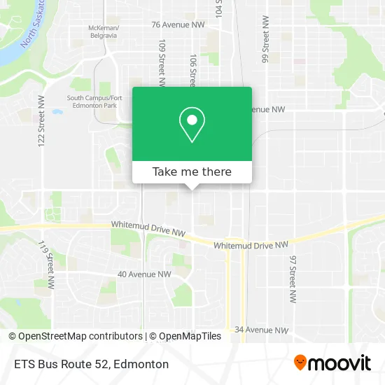 ETS Bus Route 52 map