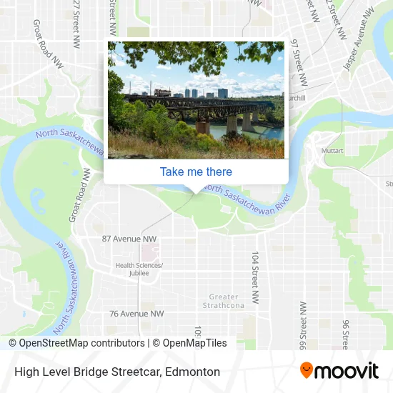 High Level Bridge Streetcar map
