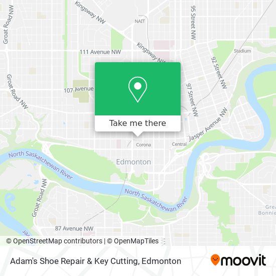 Adam's Shoe Repair & Key Cutting map