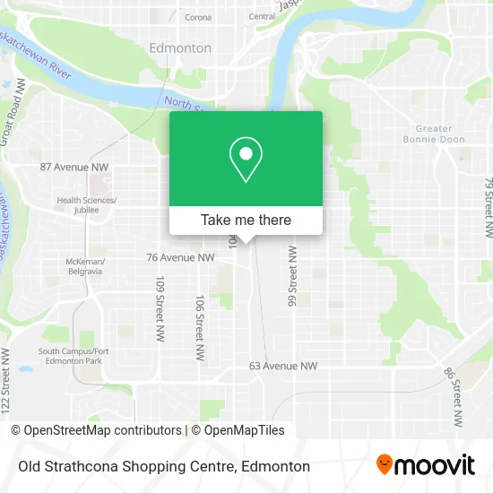 Old Strathcona Shopping Centre map